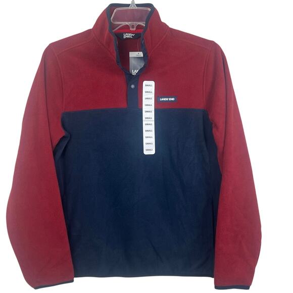 Lands End sweater men’s Small NWT pull over quarter snap super soft !!! - Picture 1 of 8